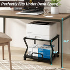 Natwind 2 Tier Printer Stand,19.7''x19.7'',with Pull Out Shelf,Black - Image 3