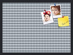 PinPix 27x20 inch Cork Bulletin Board. This Decorative Framed Pin Board Comes with Diamond Pattern in Grey and Blue Design and Satin Black. Ideal for Home, Office Decor or School (PinPix-227) by PinPixBulletinBoards