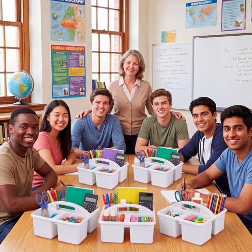 Geelin 24 Pack Classroom Caddy Bulk, 9.3 x 8.5 x 5.1 inch, White - Image 6