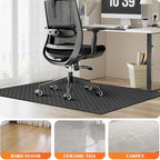 KMAT Office Chair Mat, 36x48in Heavy Duty Hardwood/Tile Floor Protector, Floor Mat Computer Desk Mat for Rolling Chairs, Work, Study, Office, Black - Image 6
