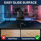 Chair Mat for Low Pile Carpet 36" x 48" PVC Office Carpet Protector, Black - Image 5