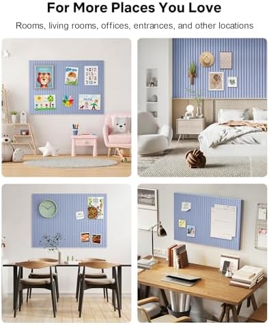 48" x 36" Large Cork Bulletin Board Tiles, Peel and Stick Felt Wall Panels for Vision, Message Center, Picture and Prayer Board for Office, Dorm, Room and Desk Decor(Soft Periwinkle) - Image 7
