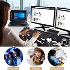 Keyboard Wrist Rest and Mouse Pad with Wrist Support Set Ergonomic Coaster,Memory Foam,Easy Typing Pain Relief,Large XL Desk Mat 31.5"x 11.8",Cute Cowhide Brown Black Cow - Image 7