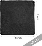 Tanlade Cleaning Cloth Dry Erase Cloth, Black, 6 x 6 Inch, 100 Pcs - Image 2