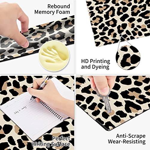 Pretty Mouse Pad and Wrist Rest Set, Extended Desk Mat (31.5" x 11.8") with Memory Foam Ergonomic Keyboard Pad, Large Gaming Mouse Pad Non-Slip Easy Typing for Home Office Decor, Leopard Cheetah Print - Image 5