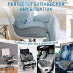 BlissTrends Extra Thick Seat Cushion for Office Chair & Car Seat, LightGrey - Image 5