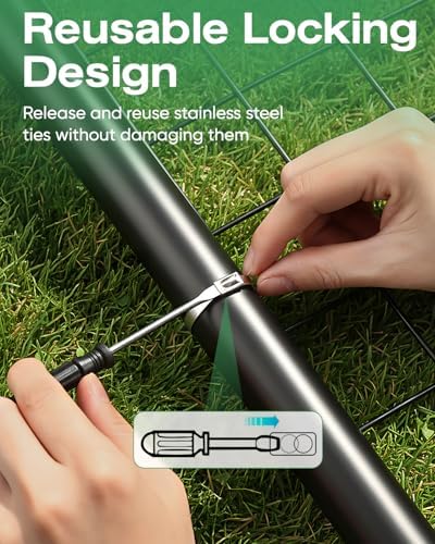 112-Piece Cable Tie Gun Kit, 11.8 Inch 304 Stainless Steel Zip Ties - Image 5