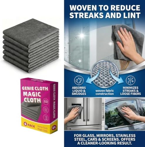 Genie Cloth Magic Cloth, Genie Magic Cleaning Cloth 12 Pack - Image 3