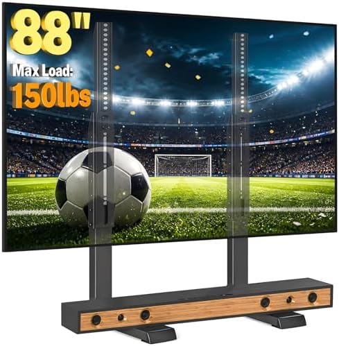 5Rcom Table Top TV Stand Universal for 35-88 Inch Flat & Curved TVs by 5Rcom