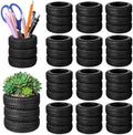 12 Pcs Tire Pen Holder Desk Decorations for Men - Funny Car Tire Stack Pencil Pot for Office Accessories, Unique Gift Idea by Unknown