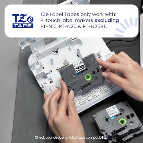 Brother Genuine TZe231-1/2 2PK Black Print on White Label Tape. Each: 0.47 in x 26.2 ft Total: 0.47 in x 52.4 ft - Image 2