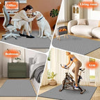 KMAT Office Chair Mat, 47x47in Heavy Duty Hardwood/Tile Floor Protector, Floor Mat Computer Desk Mat for Rolling Chairs, Work, Study, Office, Grey - Image 6