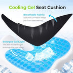 AUVON Gel Seat Cushion, Triple-Layer Core for Cool & Pressure-Free Sitting, Cooling Gel Office Chair Cushion, Ergonomic Dual-Density Memory Foam for Hemorrhoid, Sciatica, Tailbone Pain Relief - Image 2