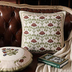 ISAENNE Elegant French Linen Throw Pillow Cover,Set of 2,18"x18"-Estonia D - Image 2