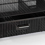 BLU MONACO | Black Wire Mesh Desk Organizer with Drawer | Desk Associates Women Office Set | File Sorters and Mesh Pen Holders Desktop Storage System - Image 5