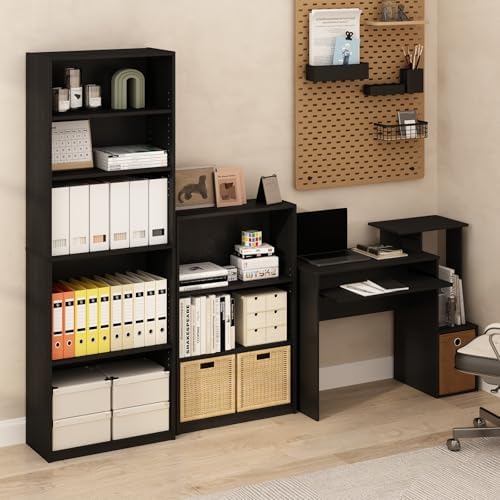 Furinno Econ Multipurpose Home Office Computer Writing Desk, Black/Brown - Image 4