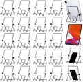 Kenning 24 Pack Adjustable Metal Book Display Stands Bulk by Kenning