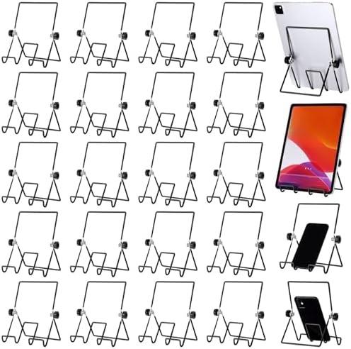 Kenning 24 Pack Adjustable Metal Book Display Stands Bulk by Kenning