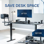 VIVO Black Clamp-on 16" Flexible Shelving Unit, DESK-SHELF2CS - Image 5
