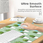 Cactus & Succulent Office Desk Mat 31.5" x 15.7" Desktop Mat PU Leather Large Mouse Pad White Mousepad Non-Slip Table Mat for Girls, Women, Home, Work, Computer, and Gaming - Image 4