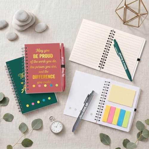 Sprial Notebooks with Pens Bulk, 48 Pack, 5.5 x 4.7 Inch Gratitude - Image 2