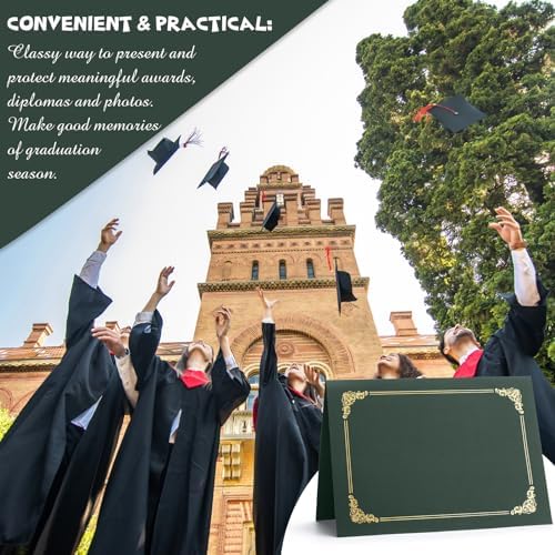 Fainne 80 Pcs 80 Pieces Certificate Holders Diploma Holder, Green - Image 6