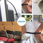 Zip Ties Assorted Sizes(4”+6”+8”+12”), 2000 Pack, Black Cable Ties, UV Resistant Wire Ties by ANOSON - Image 7