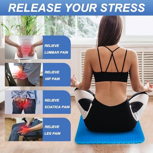 LYUANEC Gel Seat Cushion for Long Sitting - Gel Cushion Two Ways to Use - Image 3