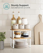 SONGMICS Cabinet Organizer Shelf, Set of 4 Spice Rack, Kitchen Storage - Image 5