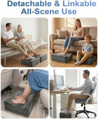 LOCKCURX Under Desk Foot Rest, 3-Level Adjustable Foot Stool (Gray) - Image 7