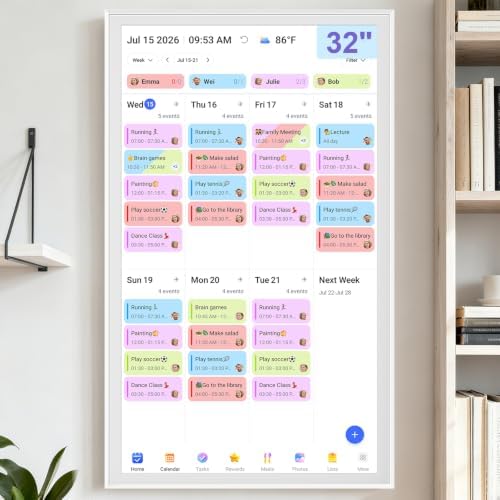 32" Smart Digital Calendar, Family Chore Chart & Photo Frame - Image 7