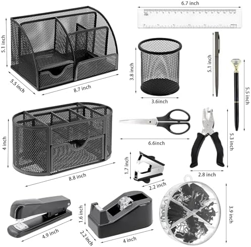 17 IN 1 Office Desk Organizer Set for Back to School Supplies Accessories - Image 2