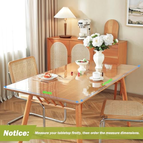 OstepDecor 38 x 78 in Clear Table Protector 1.5mm Thick Plastic Table Cover - Image 5