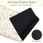 Desk Mat, 4in1 Large Mouse Pad with Wrist Rest, Cute Desk Mat, Anti-Slip XXL Computer Ergonomic Mousepad with Wrist Support for Keyboard and Mouse, Nice Yellow Flowers - Image 7