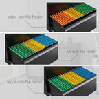 Approgreent 2 Drawer File Cabinet, File Cabinets for Home Office, Printer Stand, File Cabinet with Lock, Lateral Filing Cabinet for A4/Letter/Legal Size File Folders, Assembly Required(Black) - Image 5