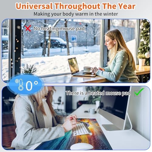 Heated Desk Pad & Mouse Pad, 3 Heat Levels, 3-Hour Auto Shut-Off - Image 6
