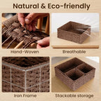 efluky 4 PCS Hand-Woven Drawer Organizer Baskets - Image 3