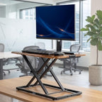 VIVO Vintage Brown 29 in Single Top Standing Desk Converter, DESK-V000UN - Image 6