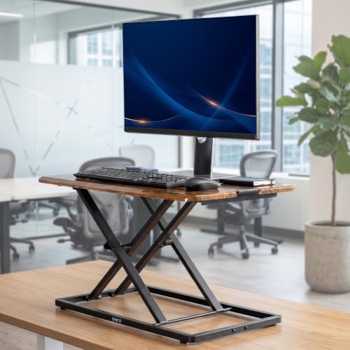 VIVO Vintage Brown 29 in Single Top Standing Desk Converter, DESK-V000UN - Image 6