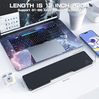 Acrylic Keyboard Wrist Rest - Compact 60% Keyboard- Mechanical Keyboards Ergonomic Palm Rest for Computer Keyboard,Anti-Slip Base,Wrist Pad for Laptop,Office & Home-Easy Typing (Black) - Image 3