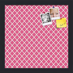 PinPix 13x13 inch Cork Bulletin Board. This Decorative Framed Pin Board Comes with Diamond Pattern in Hot Pink Design and Satin Black. Ideal for Home, Office Decor or School (PinPix-302) by PinPixBulletinBoards