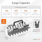 Lifewit Trading Card Storage Box with Handle, Fit for Toploader, 4 Pcs - Image 3