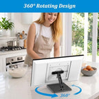 PlusAcc Stand for iPad & Show 15/21 & Tablet, Adjustable Tilt Holder, Black - Image 3