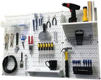 Wall Control Pegboard Organizer 4 ft. Metal Standard Tool Storage Kit With White Toolboard and Accessories - 30-P-3232W - Image 2