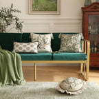 ISAENNE Designer Linen Square Throw Pillow Cover,Set of 2,18"x18"-Brune A - Image 3