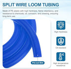 MECCANIXITY 1 1/2" 6.6ft Split Wire Loom Tubing w/Installation Tool Blue - Image 3