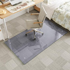 30" x 55" Gray Tempered Glass Chair Mat for Carpet & Hard Floors by MYSUNORIA