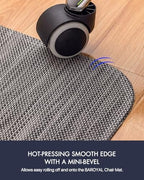 Baroyal Office Chair Mat for Hardwood Floor Under Desk Computer Rolling Chair Mat for Wood/Tile Floor Non-Slip Heavy Duty Desk Rug PVC Plastic Hard Floor Protector 45"x 53" (Gray) - Image 5