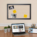 PinPix 22x17 inch Cork Bulletin Board. This Decorative Framed Pin Board Comes with Diamond Pattern in Light Pink and Cream Design and Satin Black. Ideal for Home, Office Decor or School (PinPix-294) - Image 3