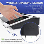 SELEAD Anti-Glare Glass Desktop Whiteboard with Wireless Charger, Black - Image 3